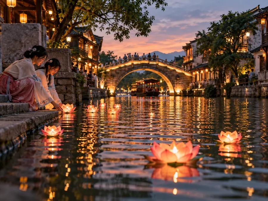 River lantern wishes